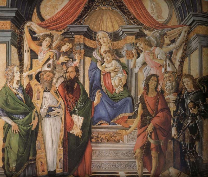 Sandro Botticelli Son with six saints of Notre Dame oil painting image